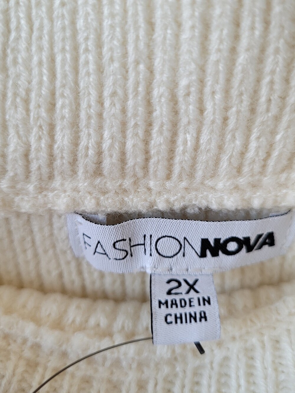 Fashion Nova Aurora Sweater Skirt Set Knit Maxi Skirt in Cream Plus Size 2X NWT - Picture 6 of 16